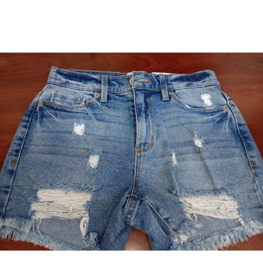 Mudd Frayed Blue Jean Shorts